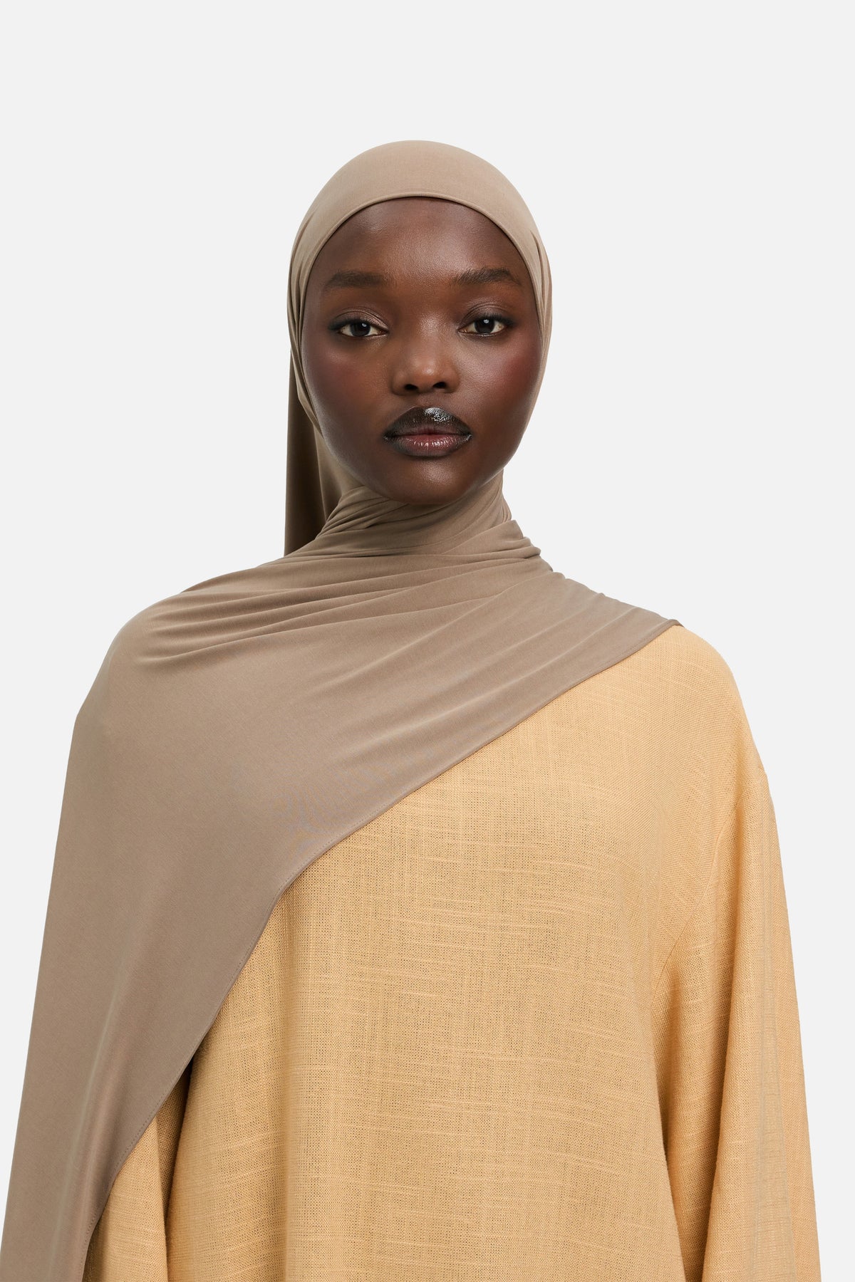 Foulard breathable jersey taupe Mayara