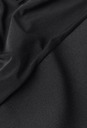 Foulard bordure satinée mat noir Mayara détail