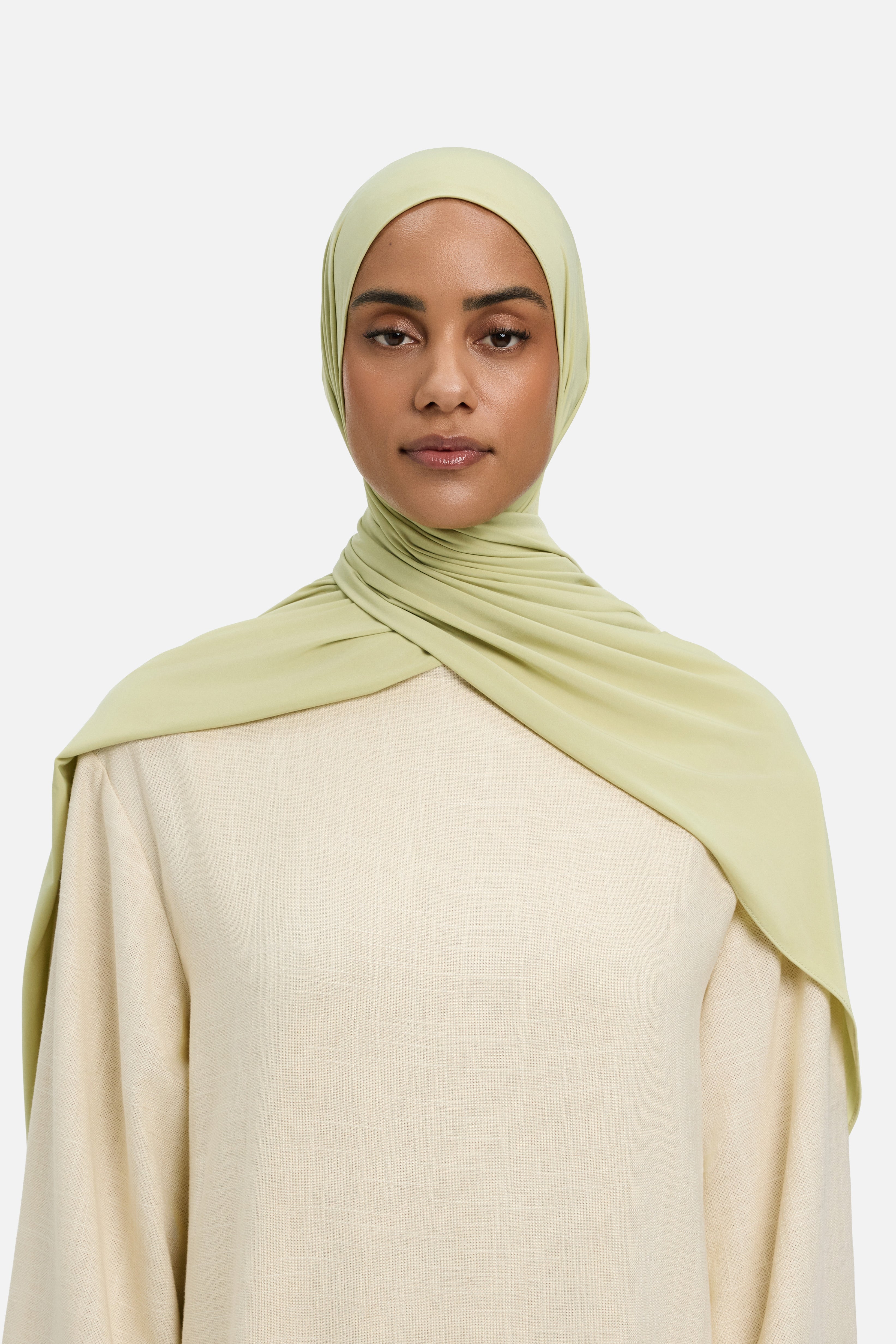 Liquid Jersey Scarf | Iced Olive