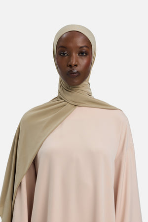 Foulard jersey bambou kaki Mayara