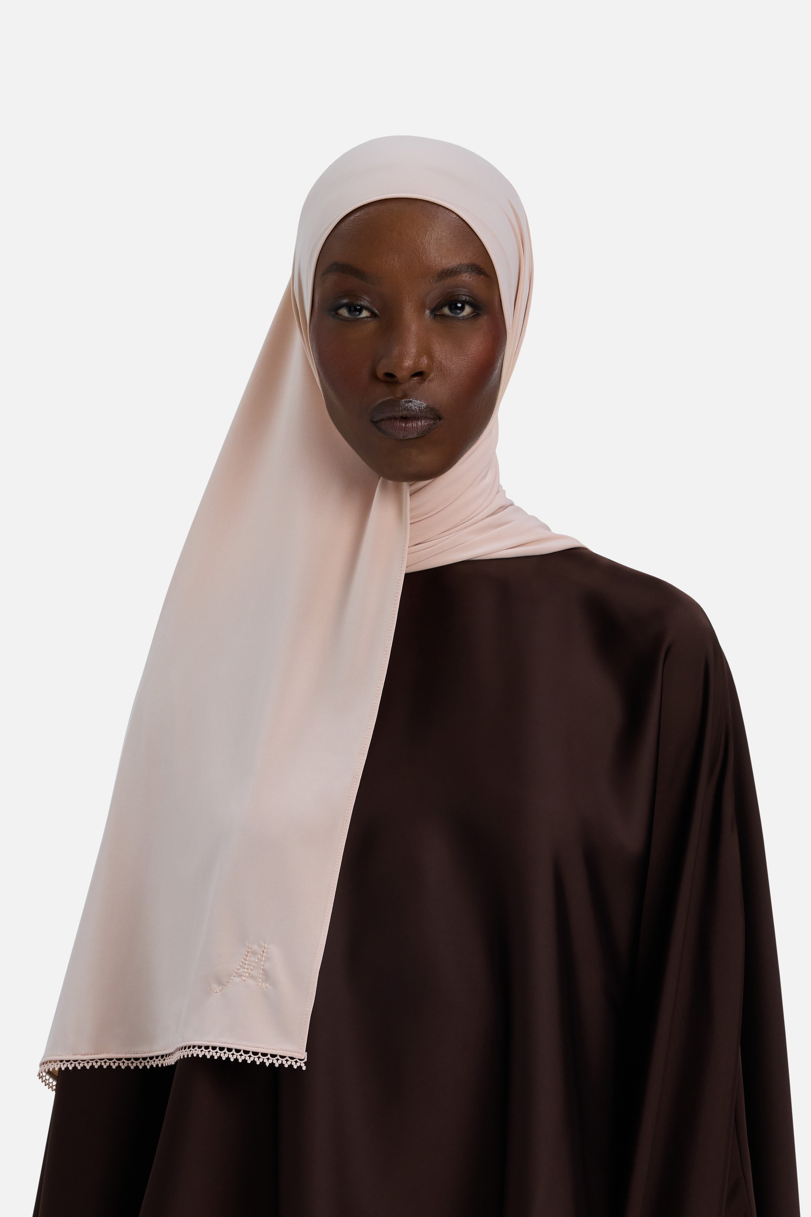 The Picot Edge Premium Scarf | Dark Rose