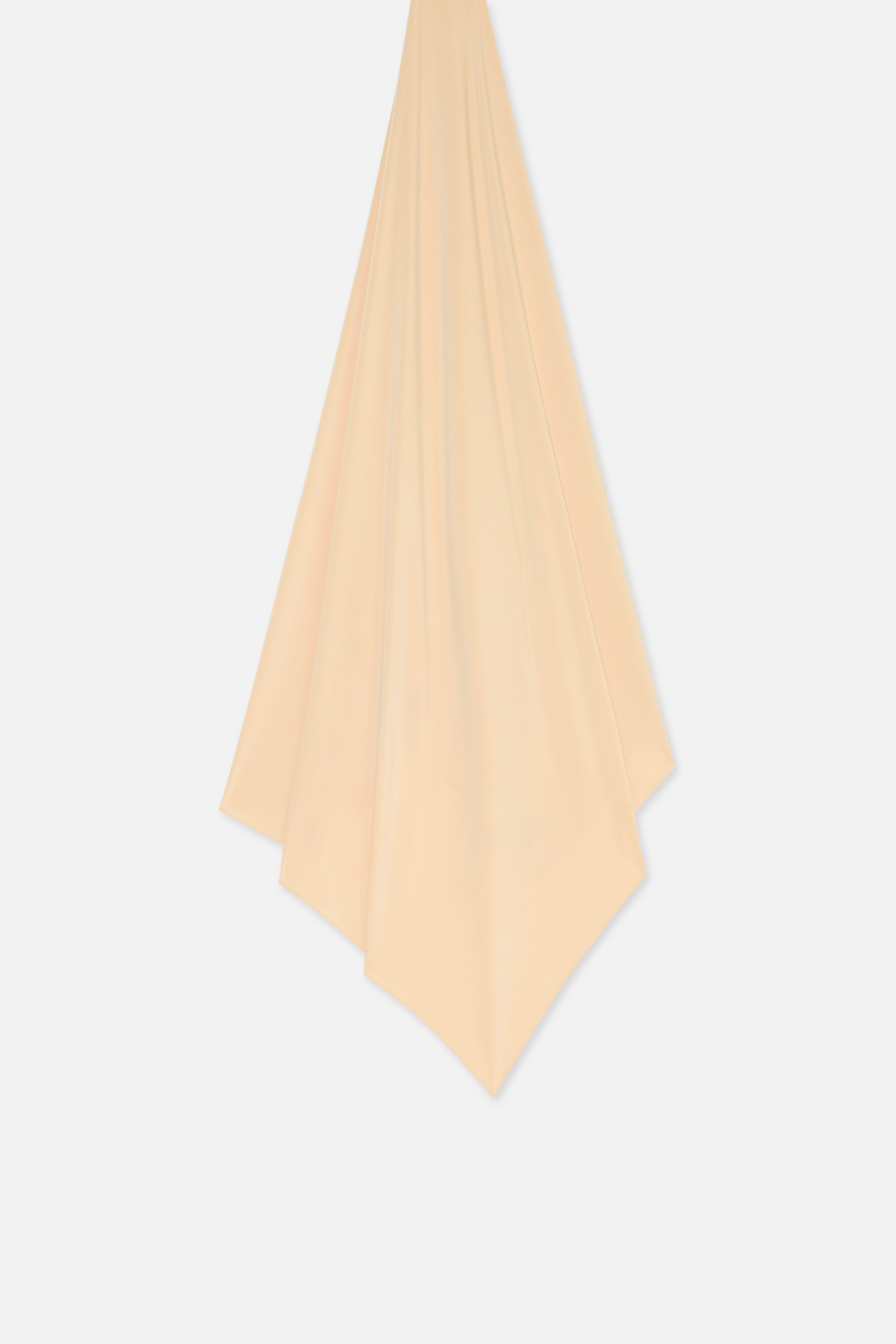 Foulard premium jersey beige rosé Mayara à plat