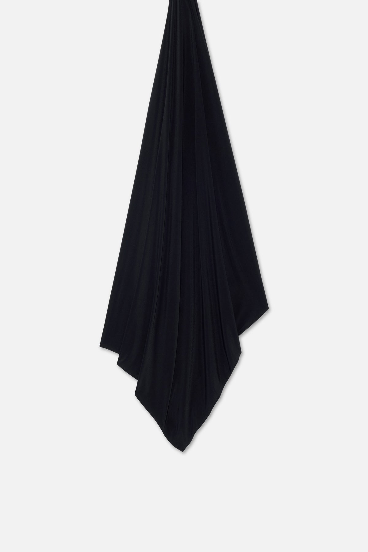 Foulard premium jersey noir Mayara à plat