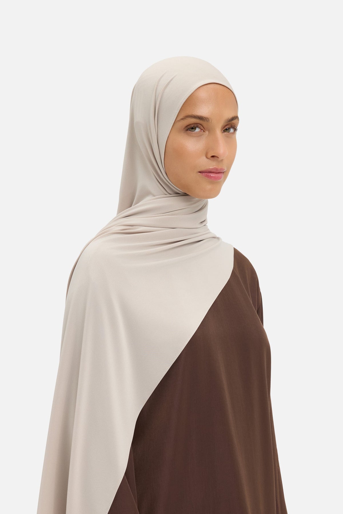 Foulard premium jersey os poussiéreux Mayara vue profil