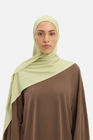 Foulard premium jersey olive glacé Mayara