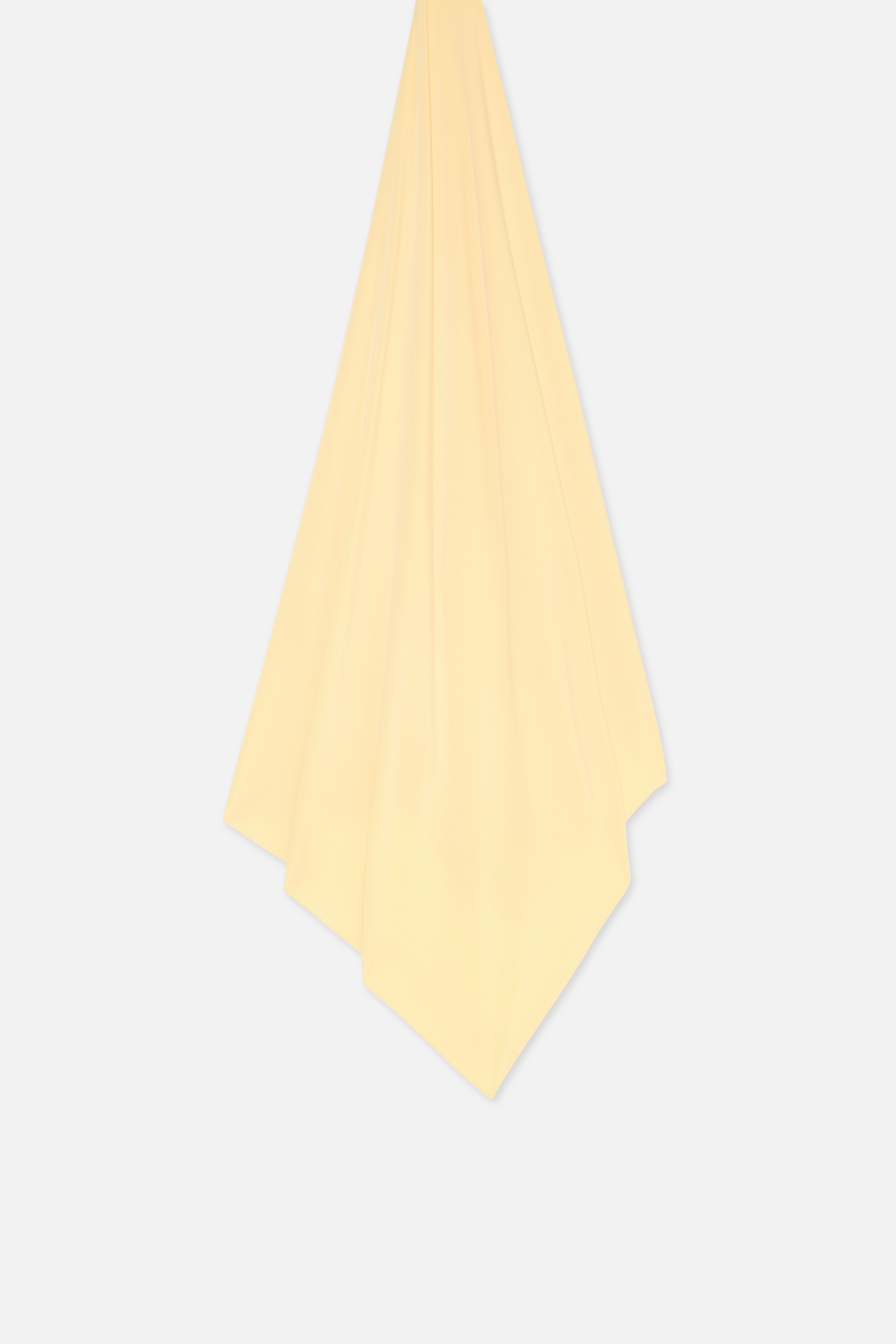 Foulard premium jersey jaune soleil Mayara à plat