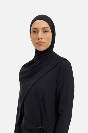 Foulard de bain noir Mayara vue profil