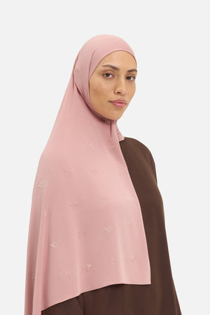 Foulard Bee Monogram breathable jersey baie claire Mayara vue profil
