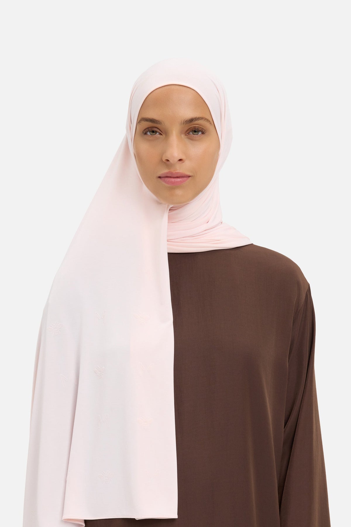 Foulard Bee Monogram breathable jersey meringue Mayara