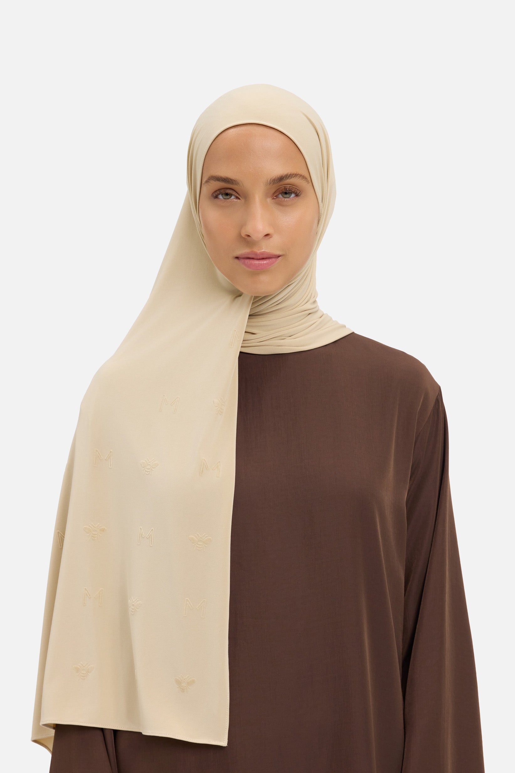 Foulard Bee Monogram Premium avoine Mayara