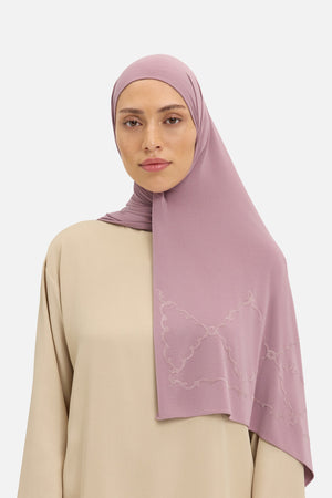 Foulard Romantic breathable jersey lavande foncé Mayara