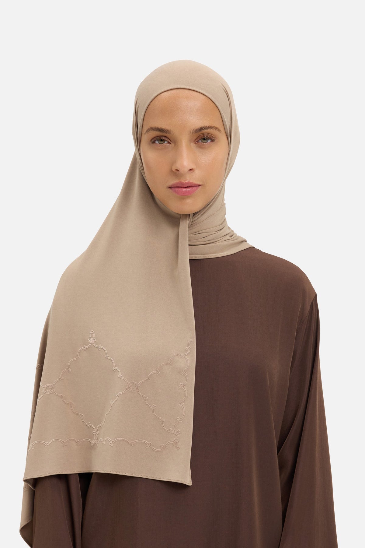 Foulard Romantic breathable jersey kaki Mayara