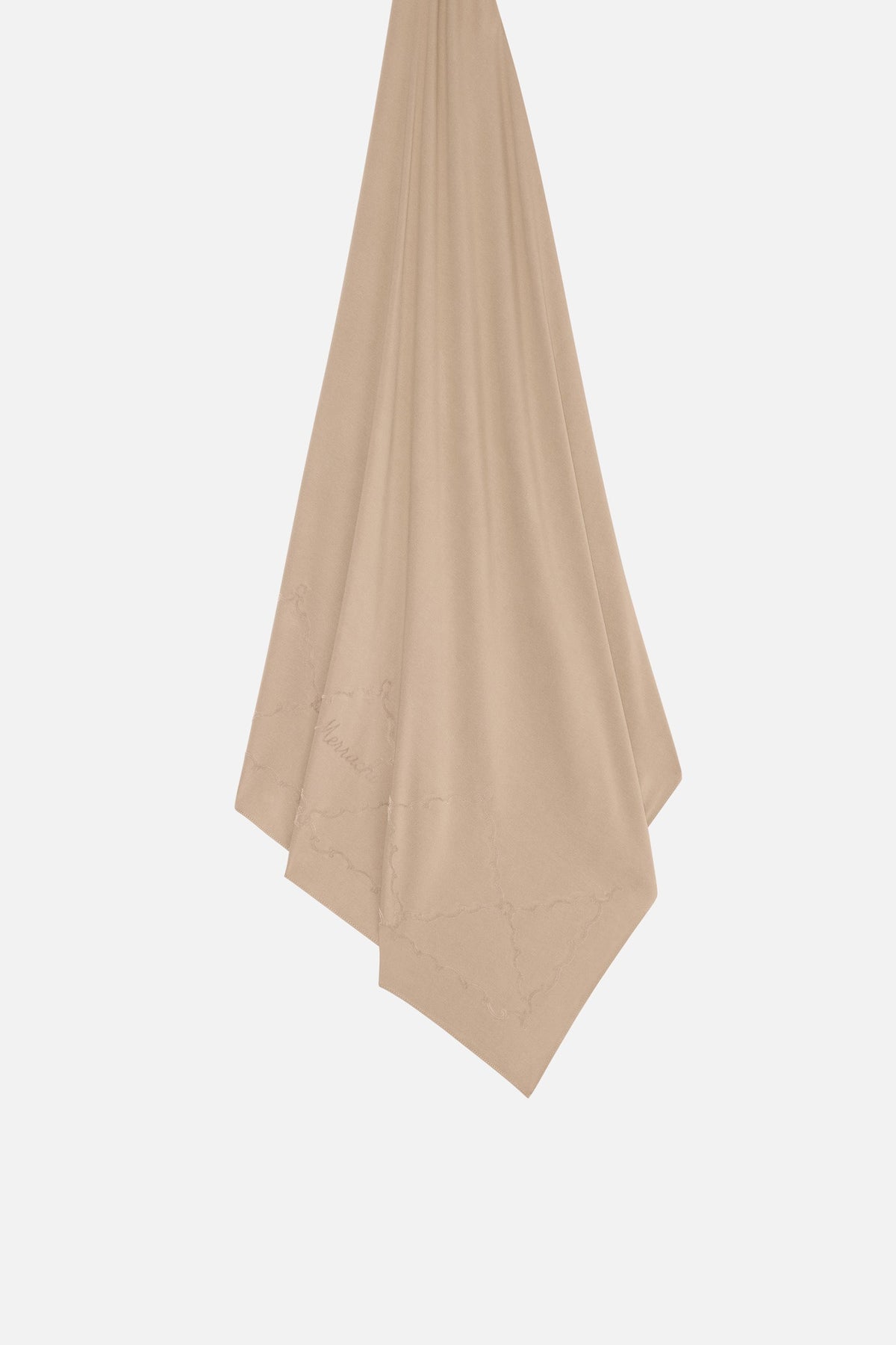 Foulard Romantic breathable jersey kaki Mayara à plat