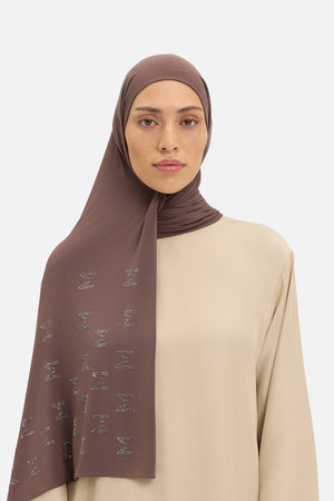Foulard L'Unique breathable jersey moka brûlé Mayara