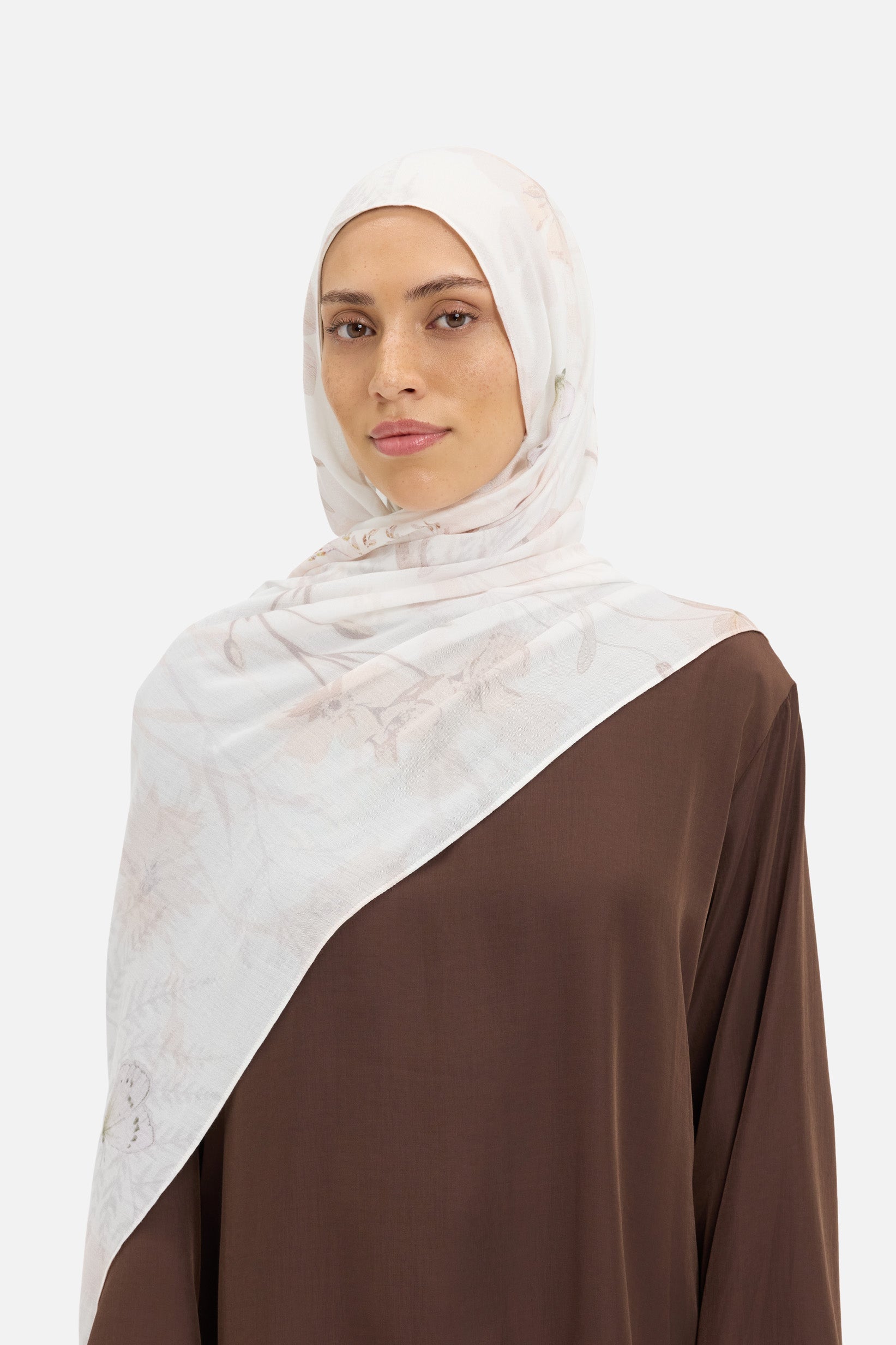 Weightless Woven Scarf | Brown Bouquet