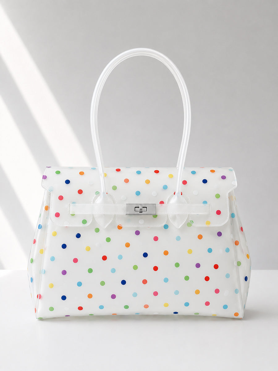 Clear Polka Dot TPU Jelly Bag 35cm
