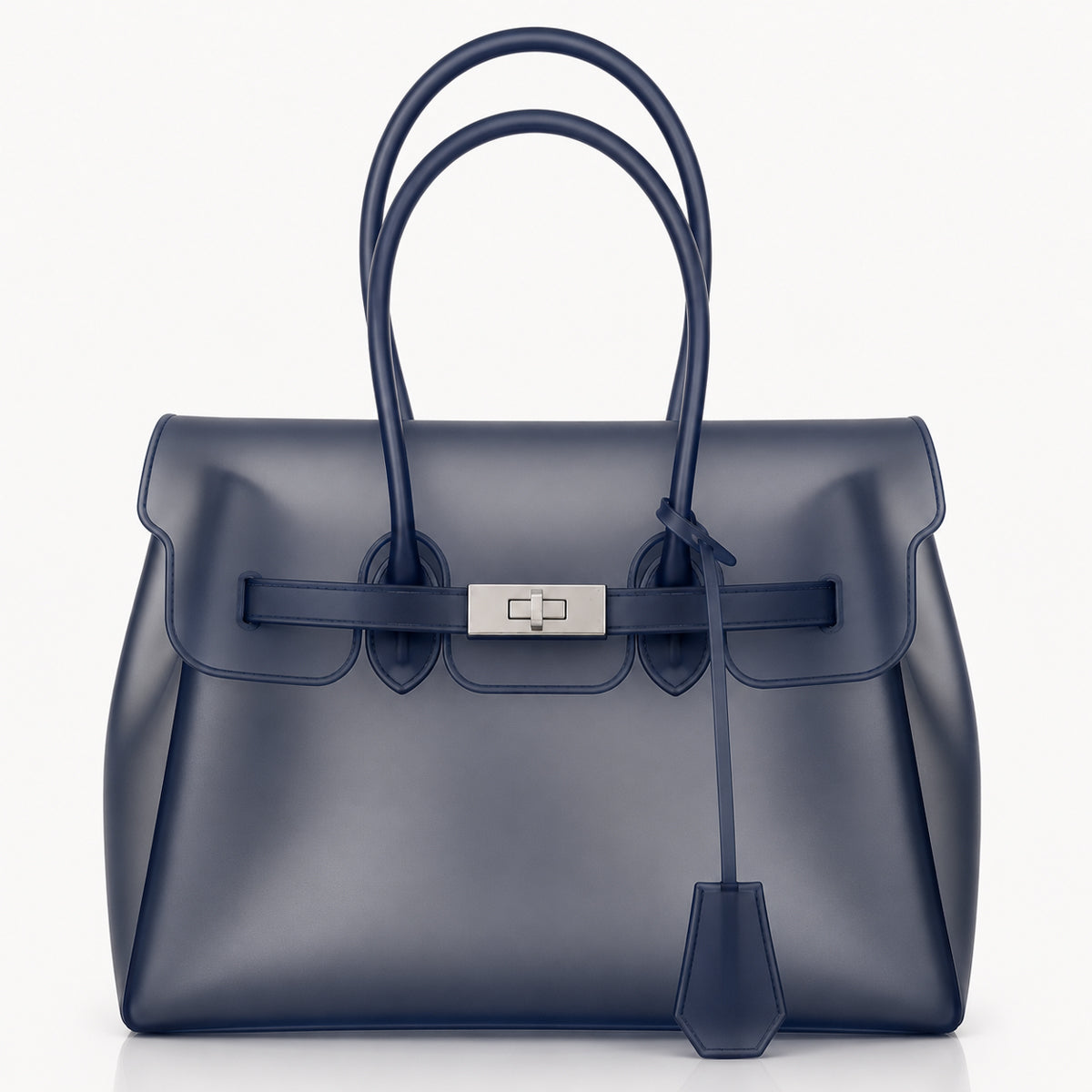 Navy Blue Glossy Clear TPU Jelly Bag 35cm