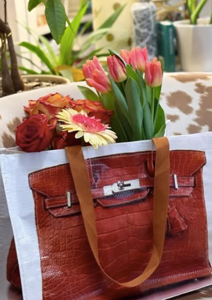 Chocolate Brown Foldable Tote Bag 40x30x20cm